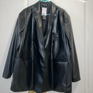 H&M Faux (Vegan) Leather Blazer